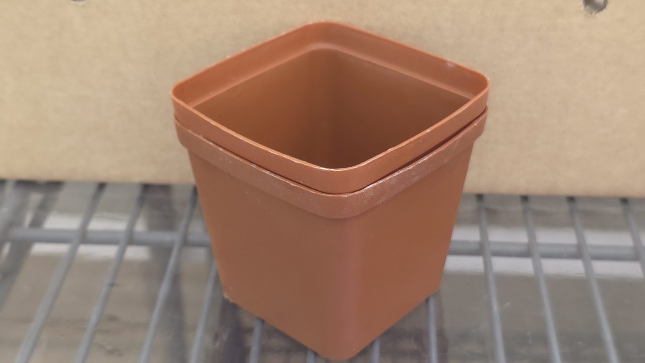 8cm Square Plastic Plant Pot – Terra Cotta Nursery Pot for Seedlings, Succulents, Cactus & Small Plants