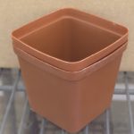 8cm Square Plastic Plant Pot – Terra Cotta Nursery Pot for Seedlings, Succulents, Cactus & Small Plants