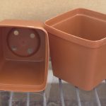8cm Square Plastic Plant Pot – Terra Cotta Nursery Pot for Seedlings, Succulents, Cactus & Small Plants