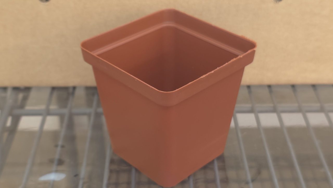 9cm Square Plastic Plant Pot – Terra Cotta Nursery Pot for Seedlings, Succulents, Cactus & Small Plants