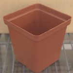 9cm Square Plastic Plant Pot – Terra Cotta Nursery Pot for Seedlings, Succulents, Cactus & Small Plants