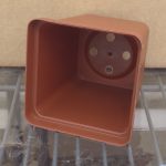 9cm Square Plastic Plant Pot – Terra Cotta Nursery Pot for Seedlings, Succulents, Cactus & Small Plants