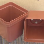 9cm Square Plastic Plant Pot – Terra Cotta Nursery Pot for Seedlings, Succulents, Cactus & Small Plants