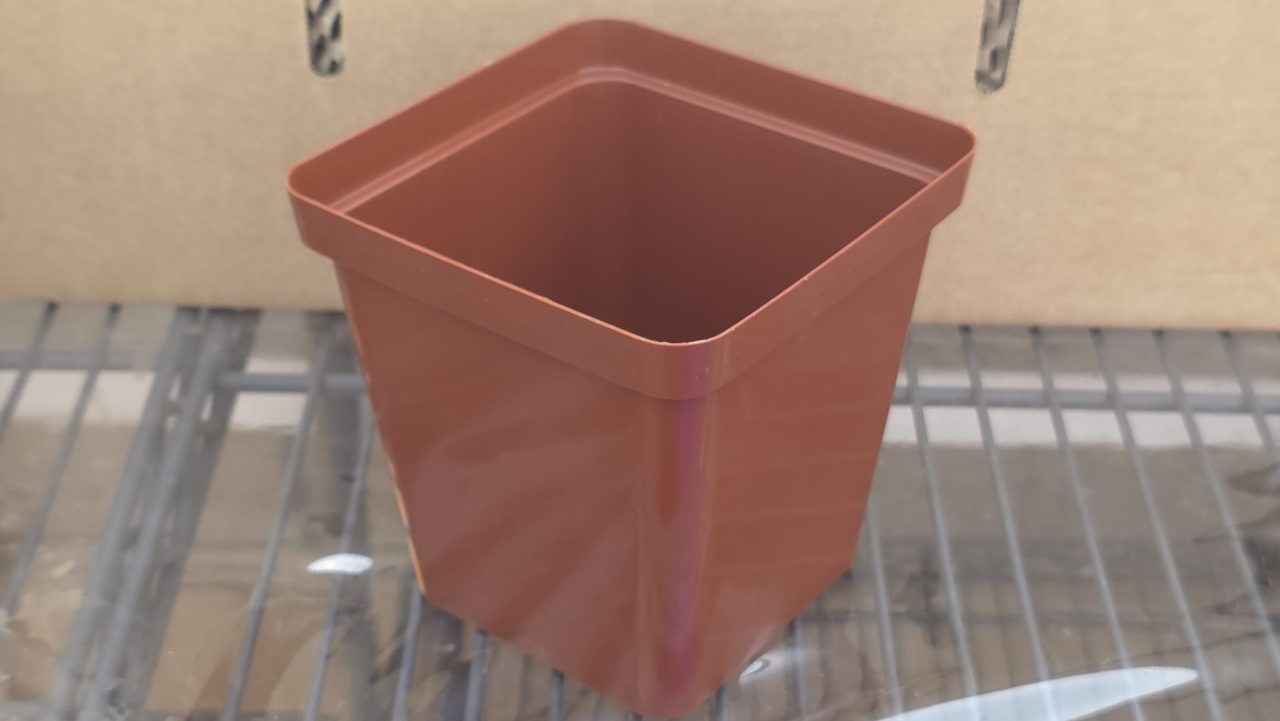 12cm Square Plastic Plant Pot – Terra Cotta Nursery Pot for Seedlings, Succulents, Cactus & Small Plants