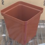 12cm Square Plastic Plant Pot – Terra Cotta Nursery Pot for Seedlings, Succulents, Cactus & Small Plants